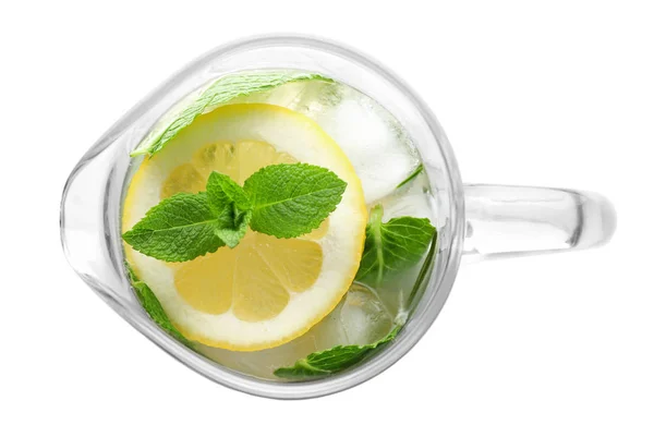 冷柠檬水玻璃壶 — 图库照片