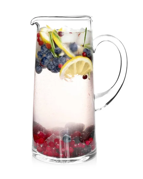 Glas kalte Limonade mit Beeren — Stockfoto