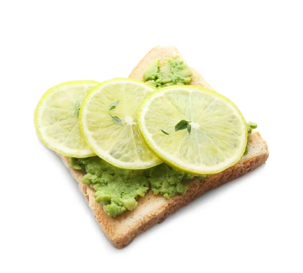 Lekkere toast met avocado en citroen — Stockfoto