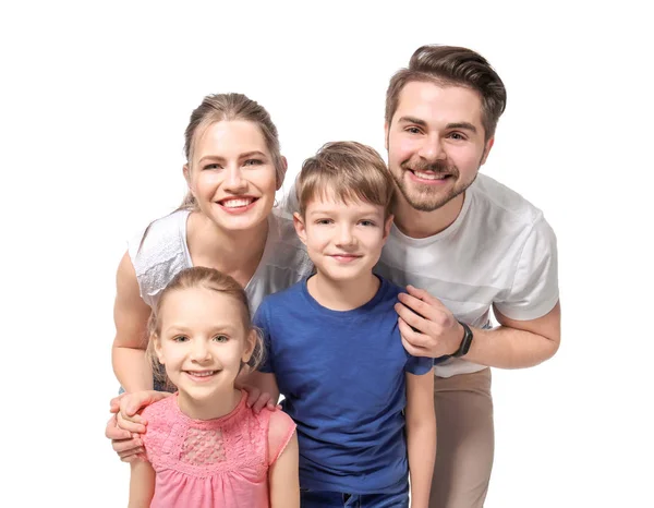 Portrait of couple with children — Stock Photo, Image