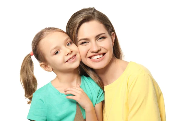 Retrato de madre e hija pequeña — Foto de Stock