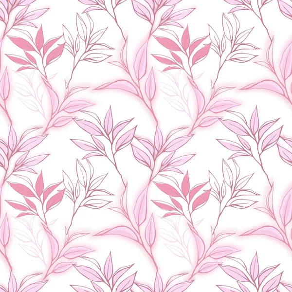 Floral theeblaadjes naadloze patroon — Stockfoto