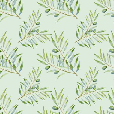 Zeytin dalı ile Seamless Modeli