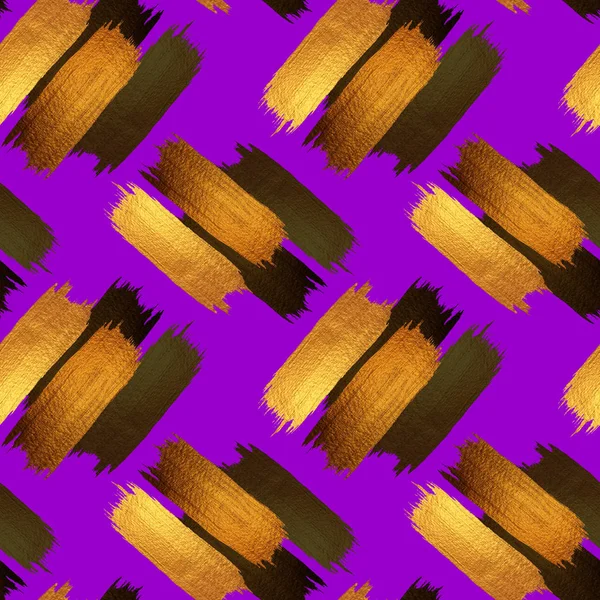 Абстрактний Малюнок Безшовні Золотом Пензлі Фоні Ультрафіолету — стокове фото