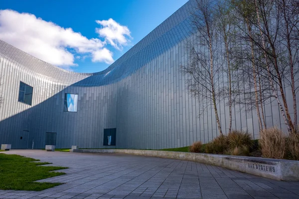 The Riverside Museum Glasgow, Escócia. O museu tem exposições anteriormente no Museu dos Transportes . — Fotografia de Stock