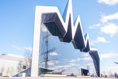 Riverside Müzesi Glasgow, İskoçya. Müze sergiler vardır eski ulaşım Müzesi.