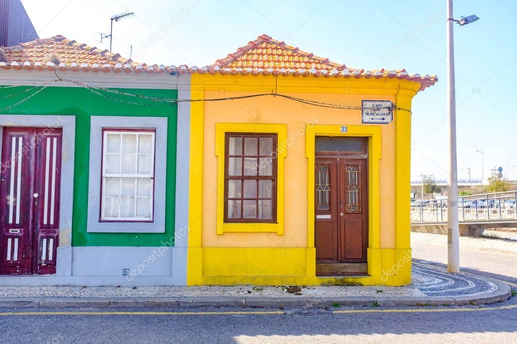 Aveiro, portugal Cobbled street in historical centre of the tourist town of Aveiro. Aveiro,