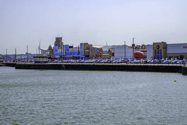 Waterfront at high tide New Brighton UK — Stock Photo, Image