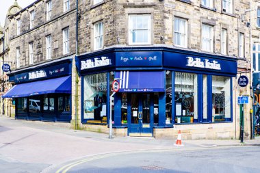 BİRLİK KINGDOM, LANCASTER - 9 HAZİRAN 2020 Bela Italia Cafe, Covid 19 için kapatıldı