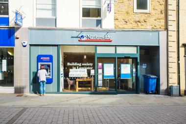 BİRLİK KINGDOM, LANCASTER - 9 NİSAN 2020 Ülke çapında bir şube. İngiltere 'nin en büyük karşılıklı inşa toplumu.