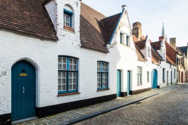 Belçika 'nın ünlü Bruges şehrinde sonbaharda 30. Ocy 2016 güzellik evi.