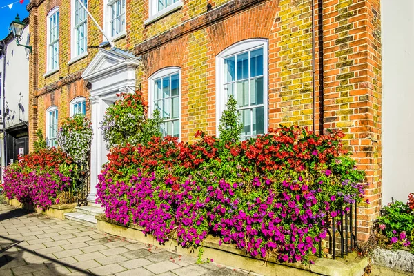 Inglaterra Henley Tamisa Setembro 2016 Casa Tijolo Vermelho Com Belas — Fotografia de Stock