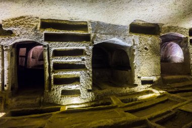 Napoli İtalya 23 Şubat 2016 San Gennaro 'nun Meşhur Yeraltı Mezarlığı