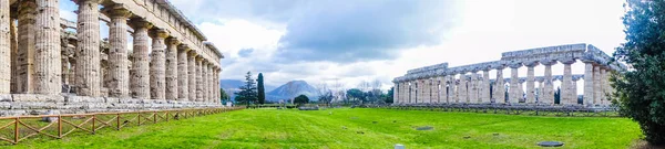 Paestum Talya Şubat 2016 Talya Napoli Yakınlarındaki Paestum Yunan Tapınakları — Stok fotoğraf