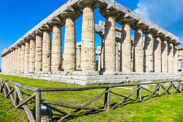 Paestum Italia Febbraio 2016 Templi Greci Paestum Vicino Napoli Italiaeuropa — Foto Stock