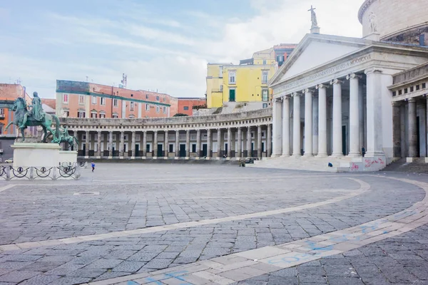 Napoli Talya Şubat 2016 Kraliyet Sarayı Napoli Meydanı Talya Avrupa — Stok fotoğraf