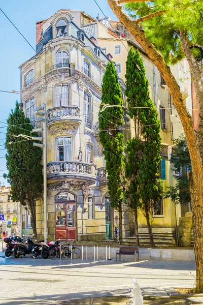 Монпельє Франція Серпня 2016 Old Town Street Bulidings Montpellier — стокове фото