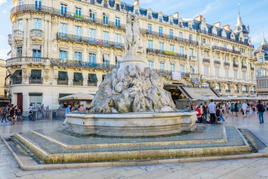 Fransa Montpellier 4 Ağustos 2016 Montpellier Fransız kasabasının işlek caddeleri