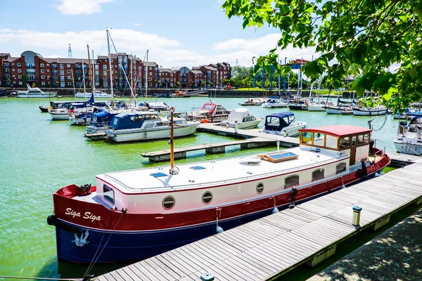 İngiltere Preston 1 Haziran 2016 Preston Riversway Docklands Güneşli bir yaz gününde