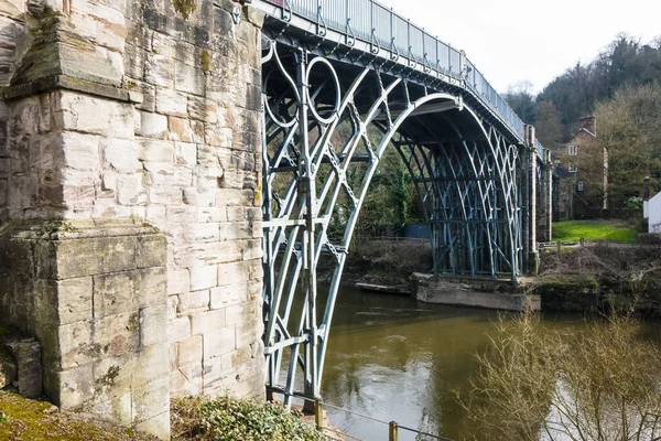 Birleşik Krallık Ironbridge Mart 2016 Demir Köprü Tamamen Dökme Demirden — Stok fotoğraf