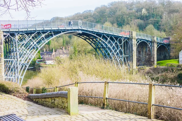 Birleşik Krallık Ironbridge Mart 2016 Demir Köprü Tamamen Dökme Demirden — Stok fotoğraf