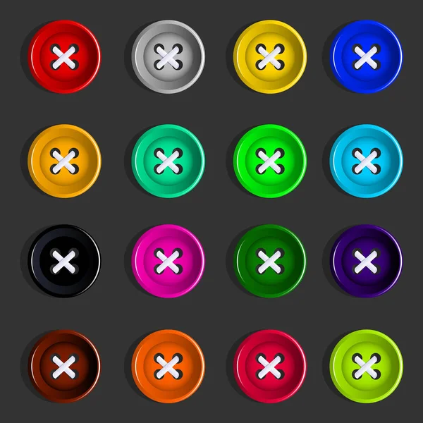 ボタン。色とりどりのボタンのセットです。ベクトル. — ストックベクタ