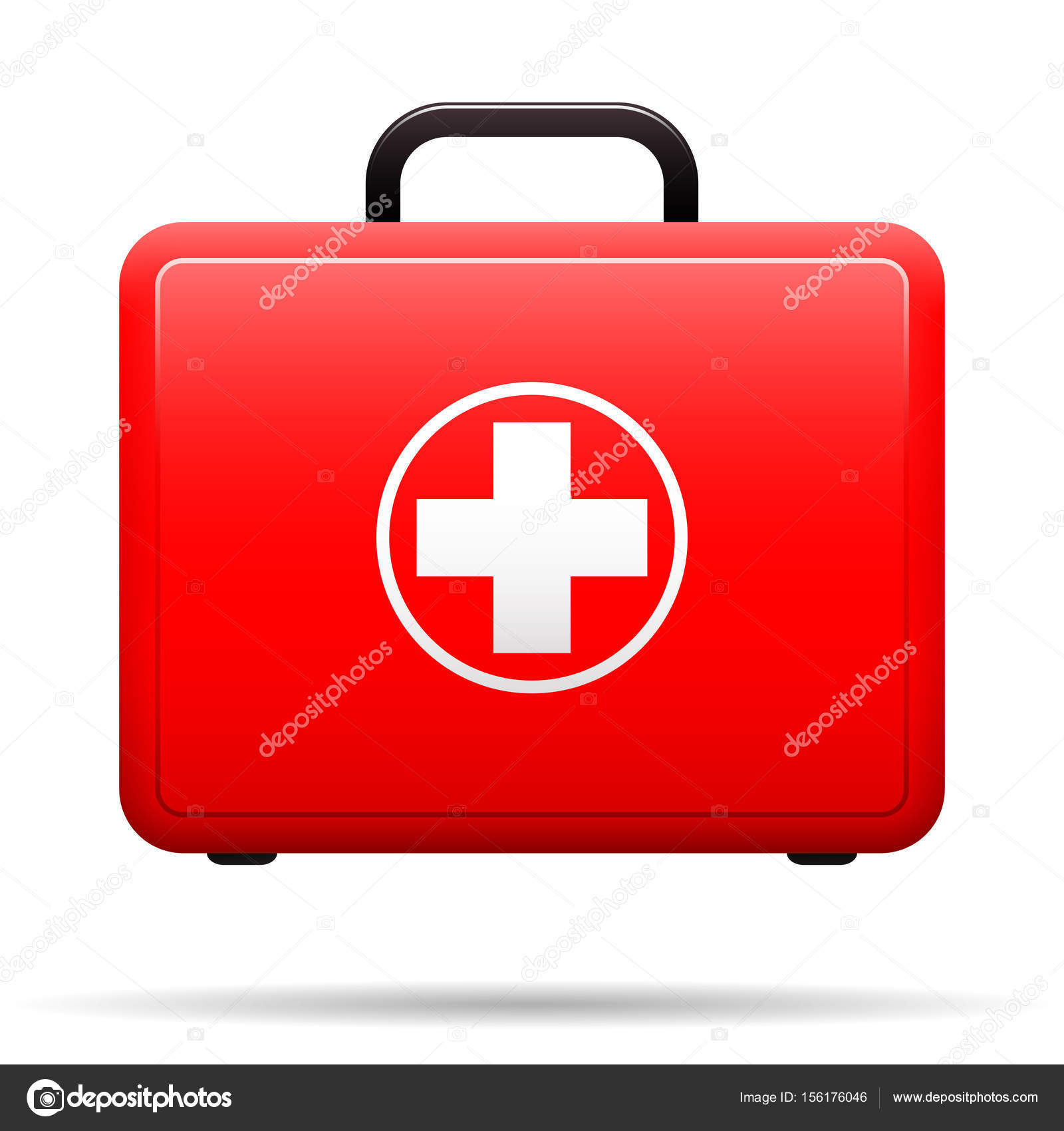 Caixa De Remédio Vermelho Cruz Branca Kit De Primeiros Socorros