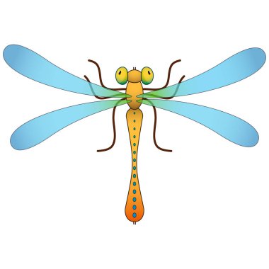 Yusufçuk. Yalıtılmış nesne. Vektör görüntü.