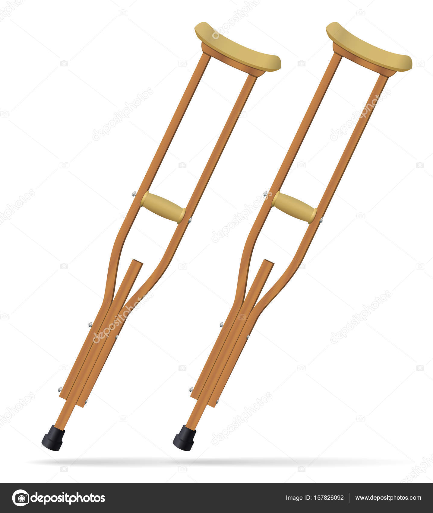 Crutches. Medical realistic objects. Treatment and rehabilitation of people  with leg injuries. Vector Stock Vector by ©alekseynikolayew.gmail.com  157826092