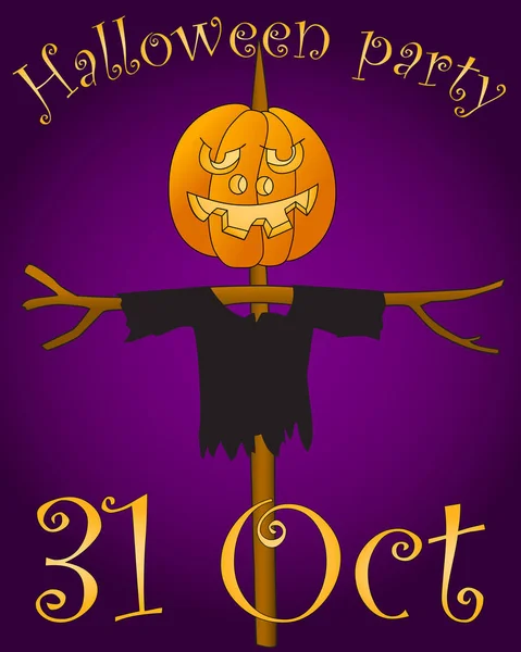 Parti Cadılar Bayramı. Kabak kutup. Vektör görüntü.