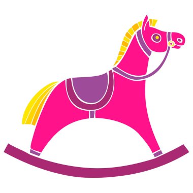 Çocuk s sallanan sandalye. At küçük çocuklar için. sallanan at. Vektör çizim