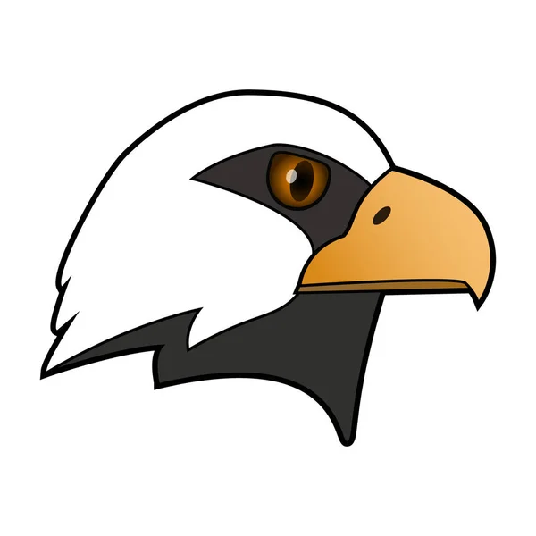 Eagle. The head of a bird of prey. — Stock Vector