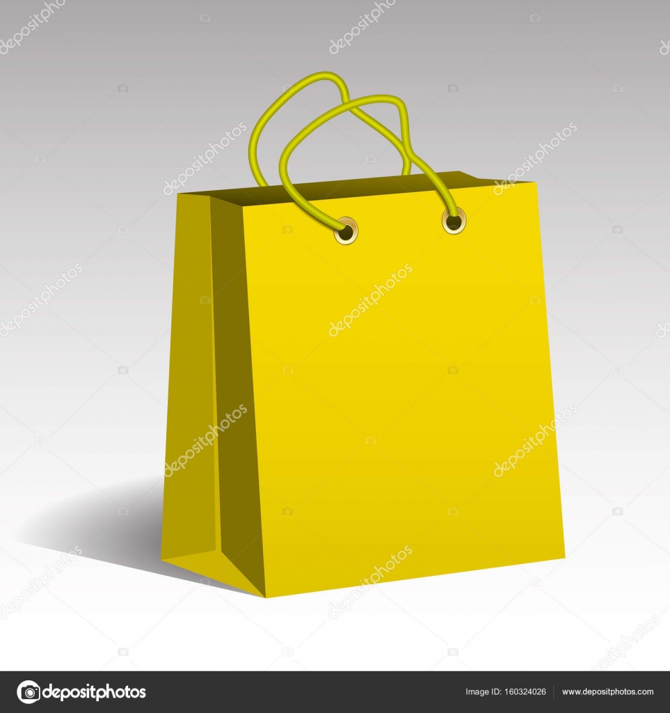 Download Yellow Paper Shopping Bag Packaging Of Goods From The Store Shopping And Sale Vector Image Stock Vector C Alekseynikolayew Gmail Com 160324026 PSD Mockup Templates