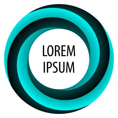 Yuvarlak sarmal şekli arka plan. Büküm renk metin için yer olduğu merkezi bir çember oluşturma şeritler. Vektör .