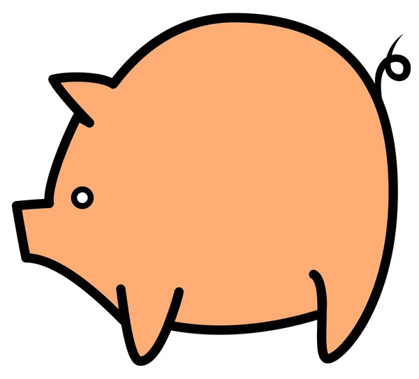 大きな豚の背景. — ストックベクタ