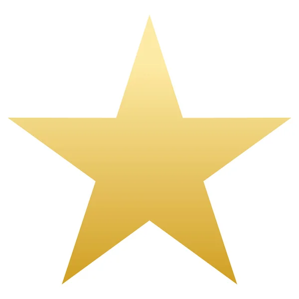Goldener Stern. einfache Form. weißer Hintergrund. Vektorillustration — Stockvektor