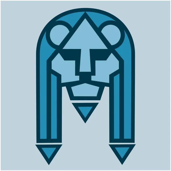 Bozal de león. Imagen estilizada de la cabeza del león. Objeto aislado. ilustraciones vectoriales . — Archivo Imágenes Vectoriales