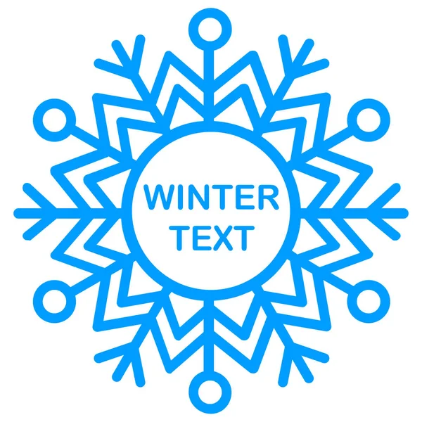 Snowflake frame. Winter theme. New Year s and Christmas. Vector Image. — Stock Vector
