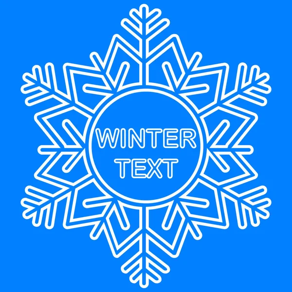 Snowflake frame. Winter theme. New Year s and Christmas. Vector Image. — Stock Vector