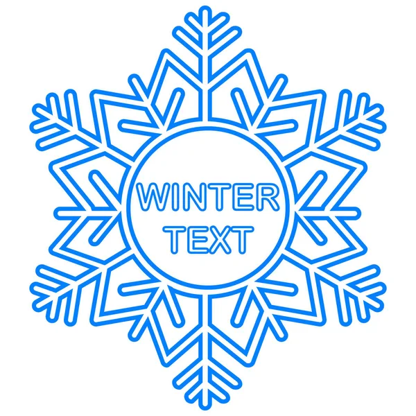 Snowflake frame. Winter theme. New Year s and Christmas. Vector Image. — Stock Vector
