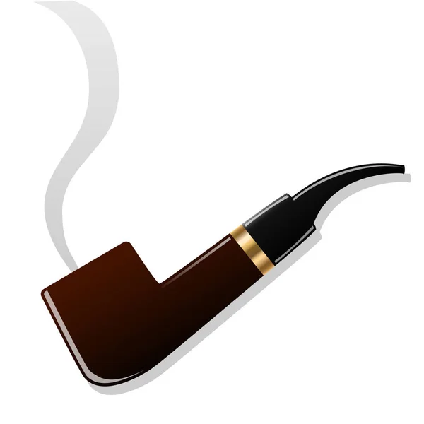 Smoking pipe. Isolated object. White background. Vector illustrations. — Stock Vector