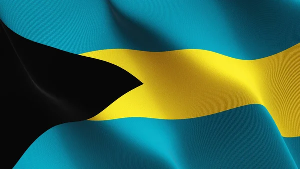 Drapeau Des Bahamas Agitant Boucle Drapeau Réaliste Des Bahamas Avec — Photo