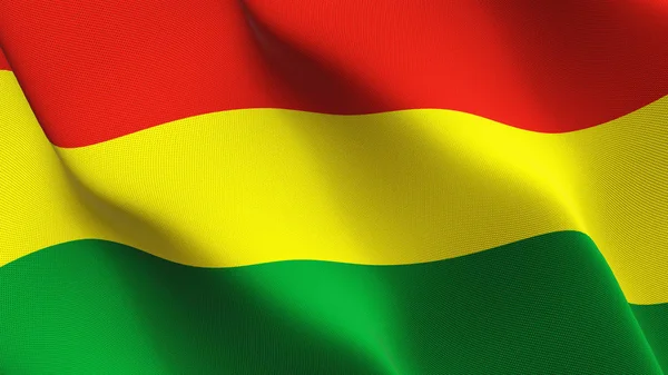 Bolivia Flag Waving Loop Bolivian Realistic Flag Fabric Texture Blowing — Stock Photo, Image