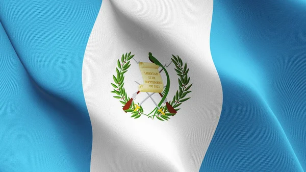 Bandera Guatemala Ondeando Bucle Bandera Realista Guatemalteca Con Textura Tela —  Fotos de Stock