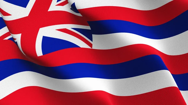 Hawaii State Flag Waving Loop Inglés Estados Unidos América Hawái — Foto de Stock