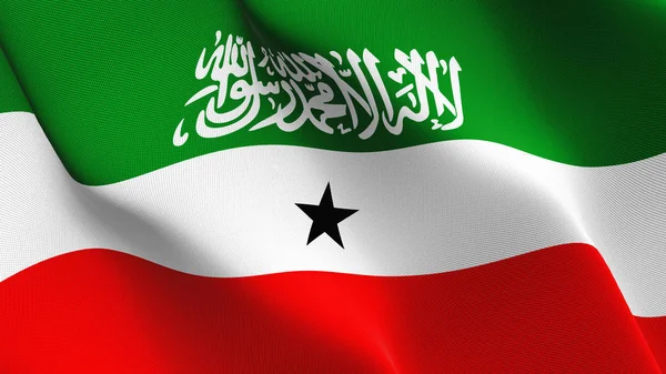 Somalilands Flagga Vajande Loop Somaliland Realistiska Flagga Med Tyg Textur — Stockfoto