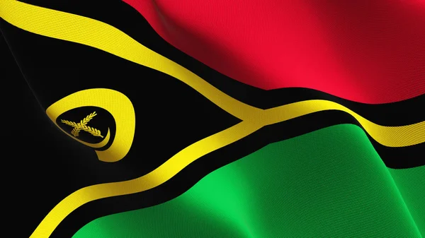 Bandera Vanuatu Ondeando Lazo Bandera Realista Vanuatu Con Textura Tela — Foto de Stock