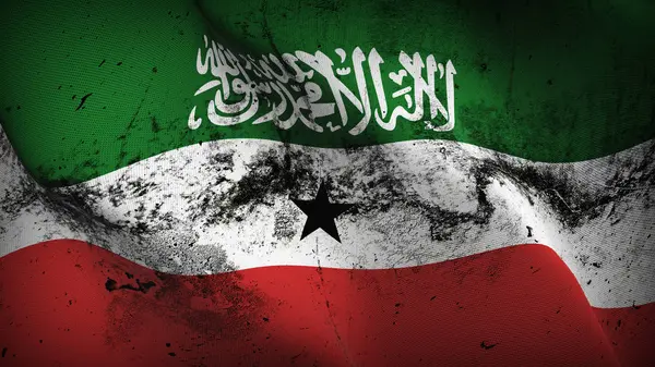 Somaliland Grunge Flagga Vajande Loop Somaliland Smutsiga Realistiska Flagga Med — Stockfoto