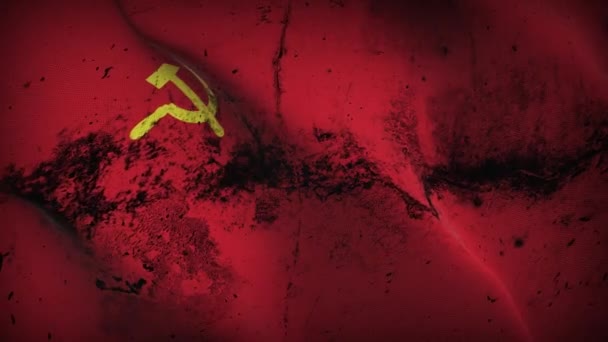 União Soviética Urss Grunge Bandeira Acenando Loop União Soviética Uss — Vídeo de Stock