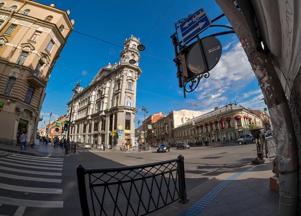 サンクトペテルブルクの 5 つのコーンズ交差点 ストック写真